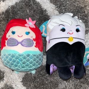 NWT Disney’s Little Mermaid Bundle Princess Ariel & Ursula Squishmallows